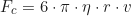 \begin{equation*}F_c = 6 \cdot \pi \cdot \eta \cdot r \cdot v\end{equation*}