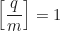 \begin{equation*} \left[\frac{q}{m}\right] = 1 \frac{\text{Кл}}{\text{кг}}\end{equation*}