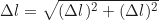 \begin{equation*} \Delta l_{\text{пов}} = \sqrt{(\Delta l_{\text{інстр}})^2 + (\Delta l_{\text{вип}})^2}  \end{equation*}