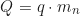 \begin{equation*} Q_{\text{гор}} = q \cdot m_n  \end{equation*}