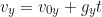 \begin{equation*}v_y = v_{0y} + g_y t \end{equation*}