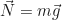 \begin{equation*} \vec{N} = m\vec{g}\end{equation*}