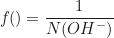 \begin{equation*} f_{\text{екв}}(\text{основа}) = \frac{1}{N(OH^-)}\end{equation*}